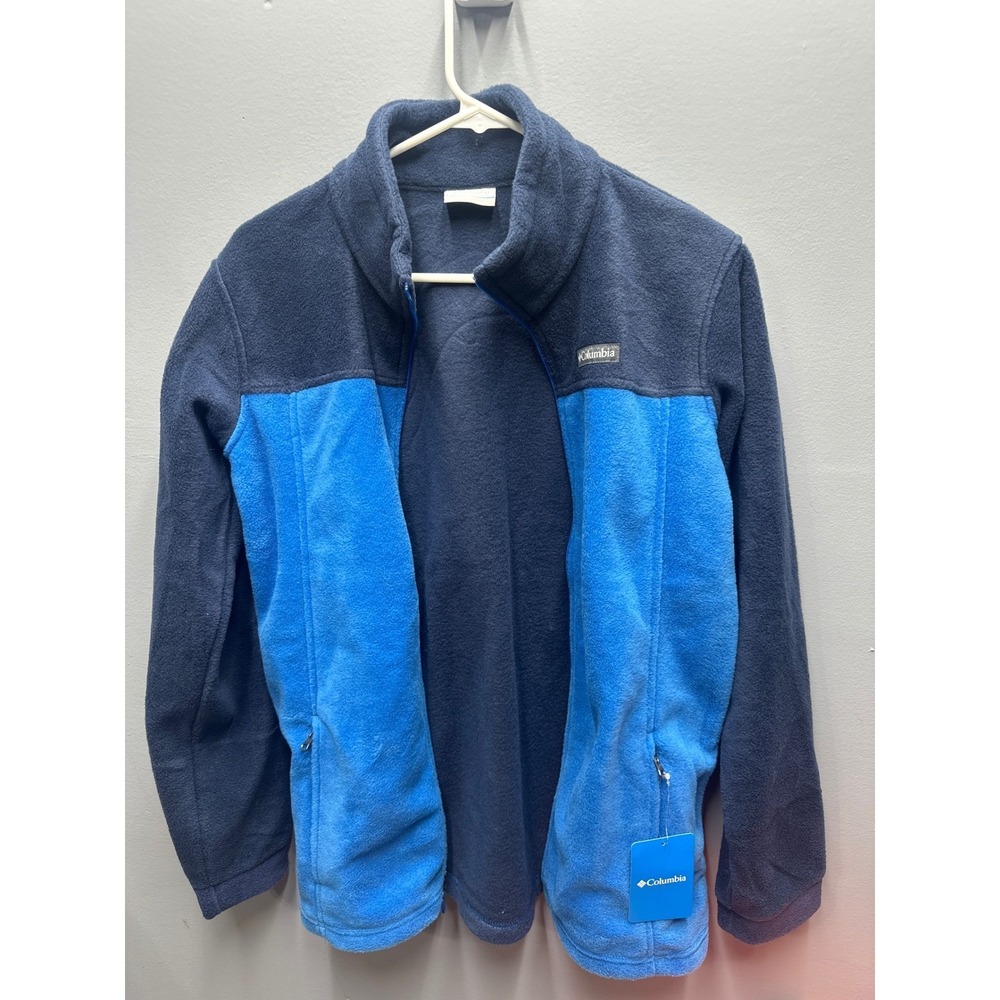 Columbia Kids XL Fleece Jacket Full Zip Blue Navy Warm Layer - Picture 3 of 8